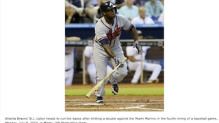 B.J. Upton Shits Out A Double, According To Typo